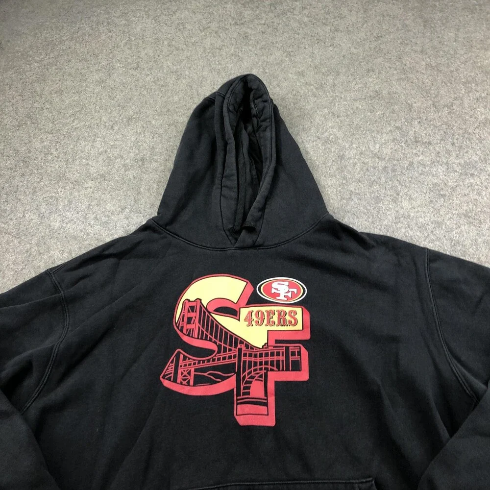 San Francisco 49ers Hoodie Mens 2XL Black NFL Football Nike Pullover Sweatshirt